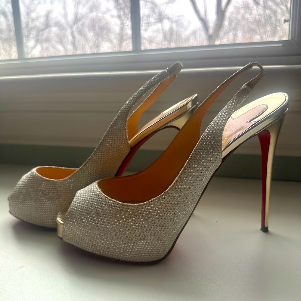 100mm authentic Christian Louboutin heels. Worn only twice.